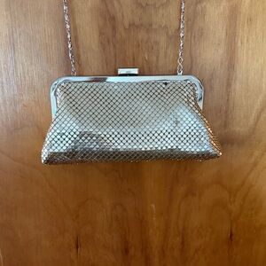 Jessica McClintock Gold Mesh Clutch with Chain